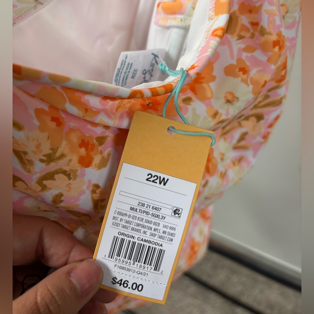 22W- Women’s Floral‎ Swimsuit NEW - Picture 3 of 4
